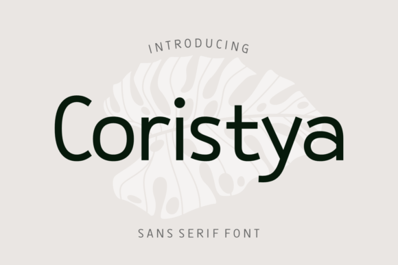 Coristya: A Modern Sans Serif for Editorial Clarity