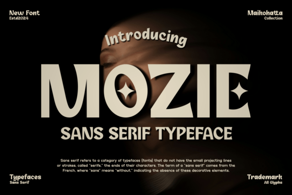 Mozie: The Cheerful Sans Serif Typeface for Handmade Brands